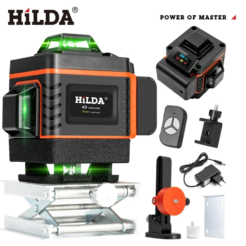 Laser Level Rotary - HILDA 16/12라인 4D 레이저 레벨 녹색