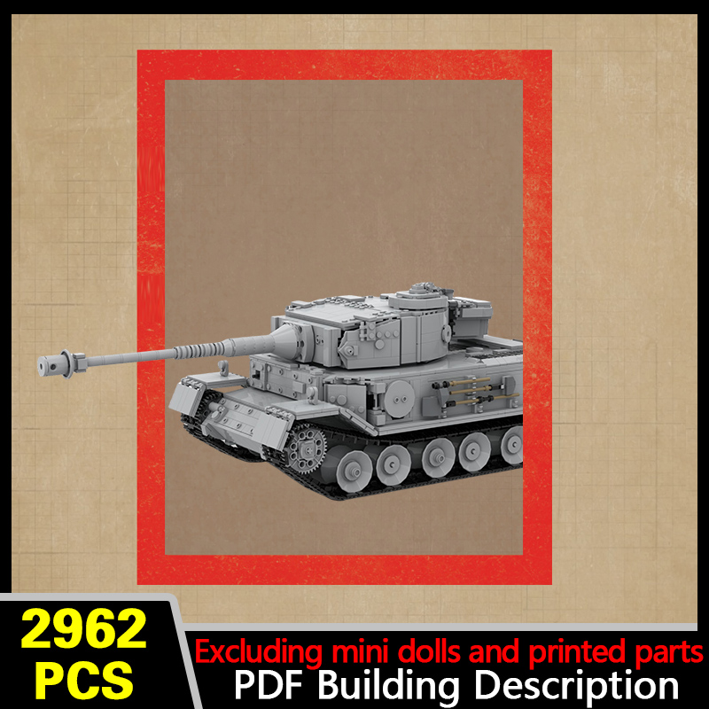 Heavy Equipment Lego - 타이거 Ausf.E 중전차 모델 MOC 조립