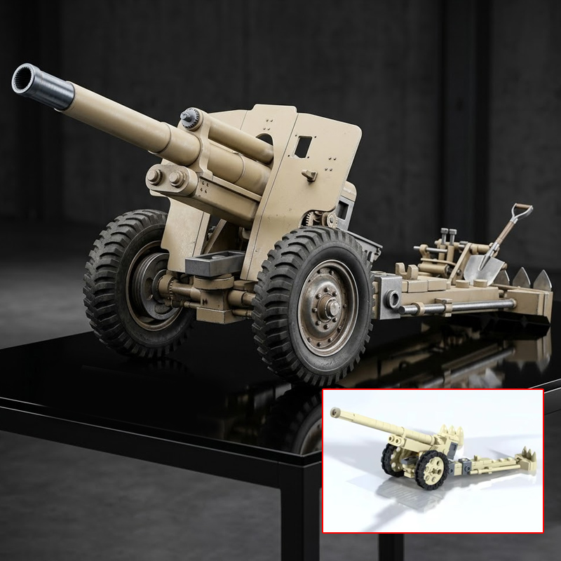 Heavy Equipment Lego - qwer 149/40 중형 야전 포병 모델