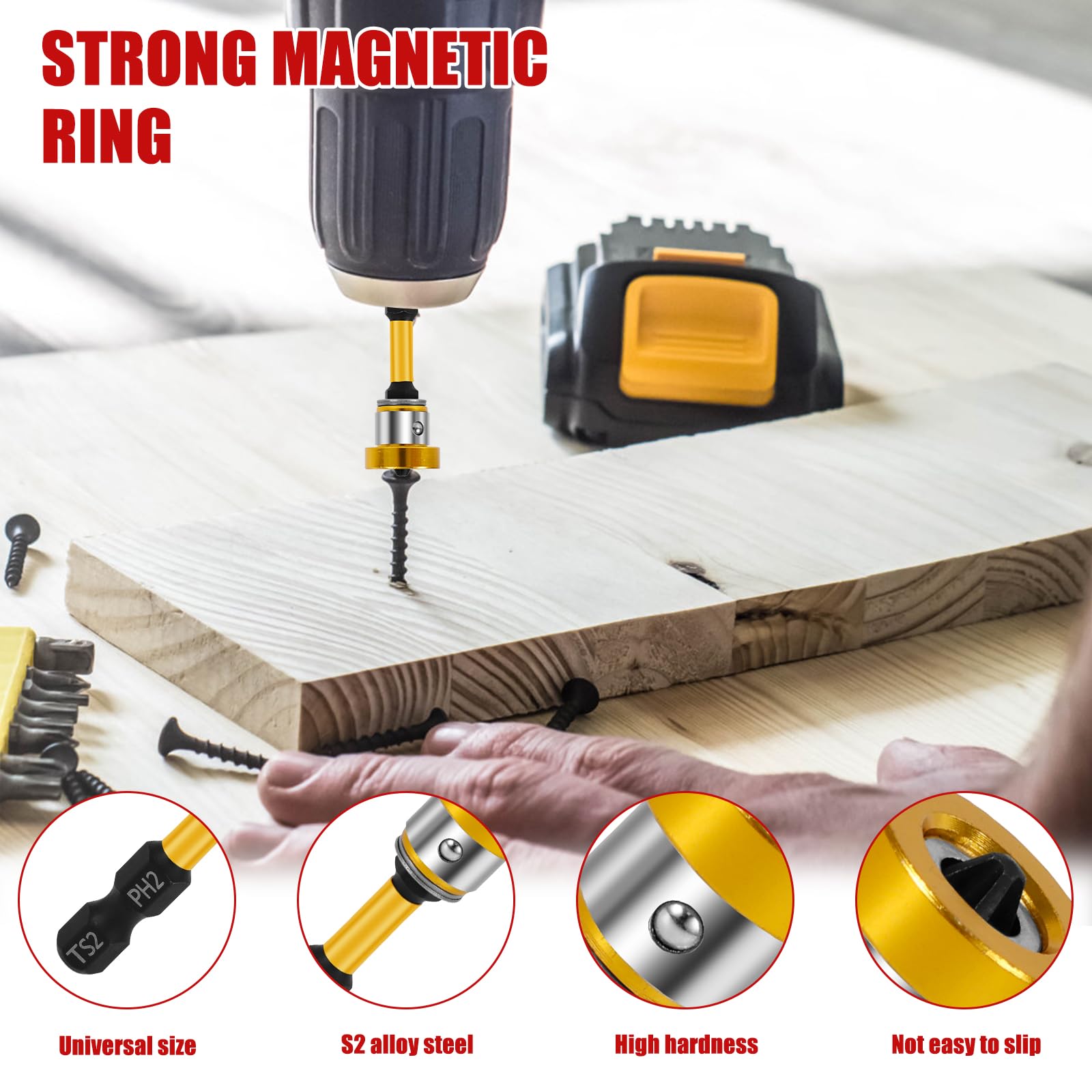 Rafford 마그네틱 드라이월 스크루드라이버 비트 세 - Magnetic Drill Press 리뷰 및 가격
