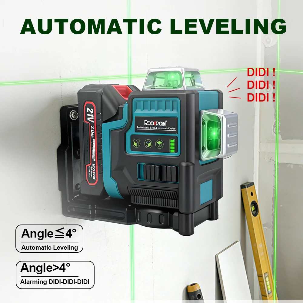 12 라인 레이저 레벨 그린 라인 셀프 레벨링 360  - Laser Level Rotary 리뷰 및 가격