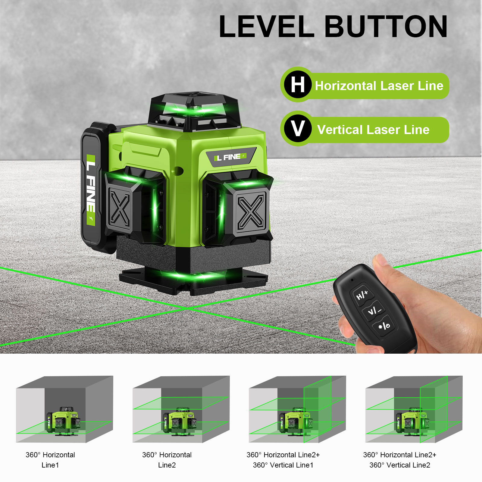레이저 레벨 셀프 레벨링 수평 수직 크로스 16 라인  - Laser Level Rotary 리뷰 및 가격